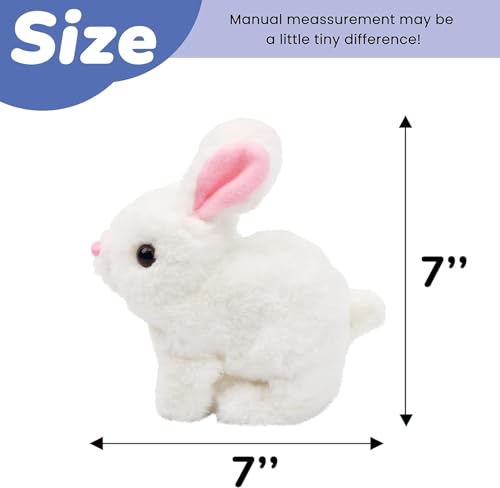 Hopping Walking Bunny Toy with Sounds Ð Interactive Jumping Rabbit with Wiggling Ears for Baby Kids