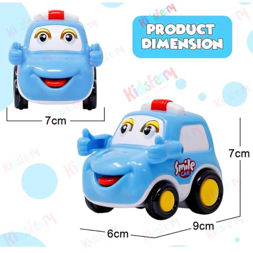 Unbreakable Mini Racing Friction Cars Ð Push and Go Dual Rear Tyre Powered Toy Vehicle Set for Kids (Pack of 4, Assorted Colors)