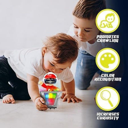 DJ Dancing Musical Robot Toy Ð Battery Operated Bump and Go Action with Sound, Music and LED Lights for Toddlers (Multicolor)