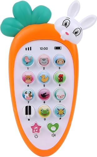Rabbit Musical Toy Phone for Kids Ð Light and Sound Baby Mobile Pretend Play Educational Toy for Toddlers (Colors May Vary)