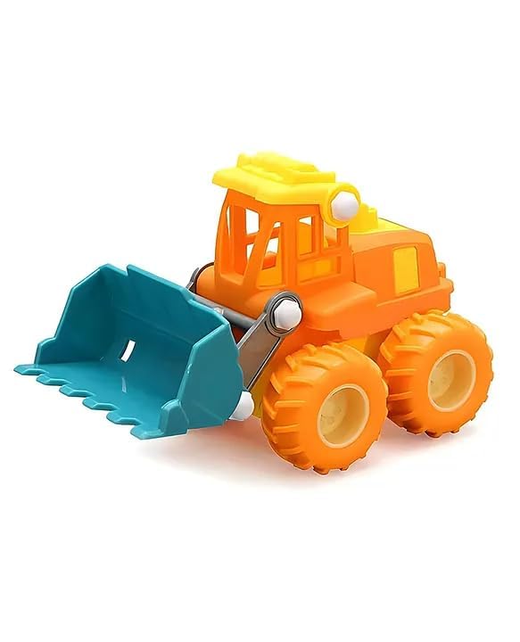 Set of 3 Push & Go Construction Vehicles Ð Unbreakable Friction Powered Toy Cars for Babies and Toddlers 1+ Years (Multicolor)