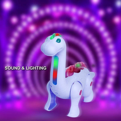 Battery Operated Walking Dinosaur Toy Ð Musical Electronic Pet Dino with Realistic Roars and LED Lights for Kids