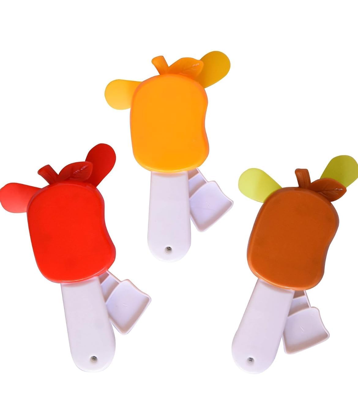 Kids Hand Pressure Mini Fan Ð Fruit Shaped Cute Squeeze Portable Summer Fan Toy for Children (Pack of 3, Multicolor)