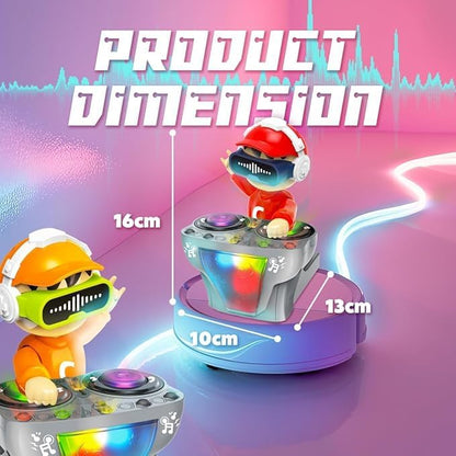 DJ Dancing Musical Robot Toy Ð Battery Operated Bump and Go Action with Sound, Music and LED Lights for Toddlers (Multicolor)