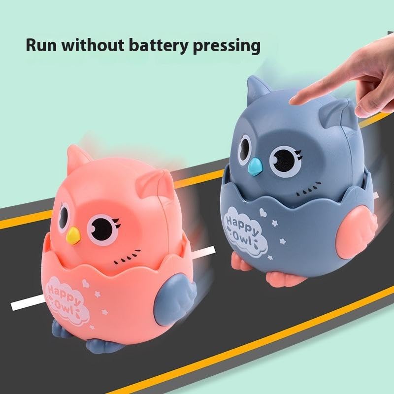 Press and Go Owl Car Toy Ð Fun Push Animal Toy for Toddlers, Safe and Non-Toxic (Random Colour, 1 Pc)
