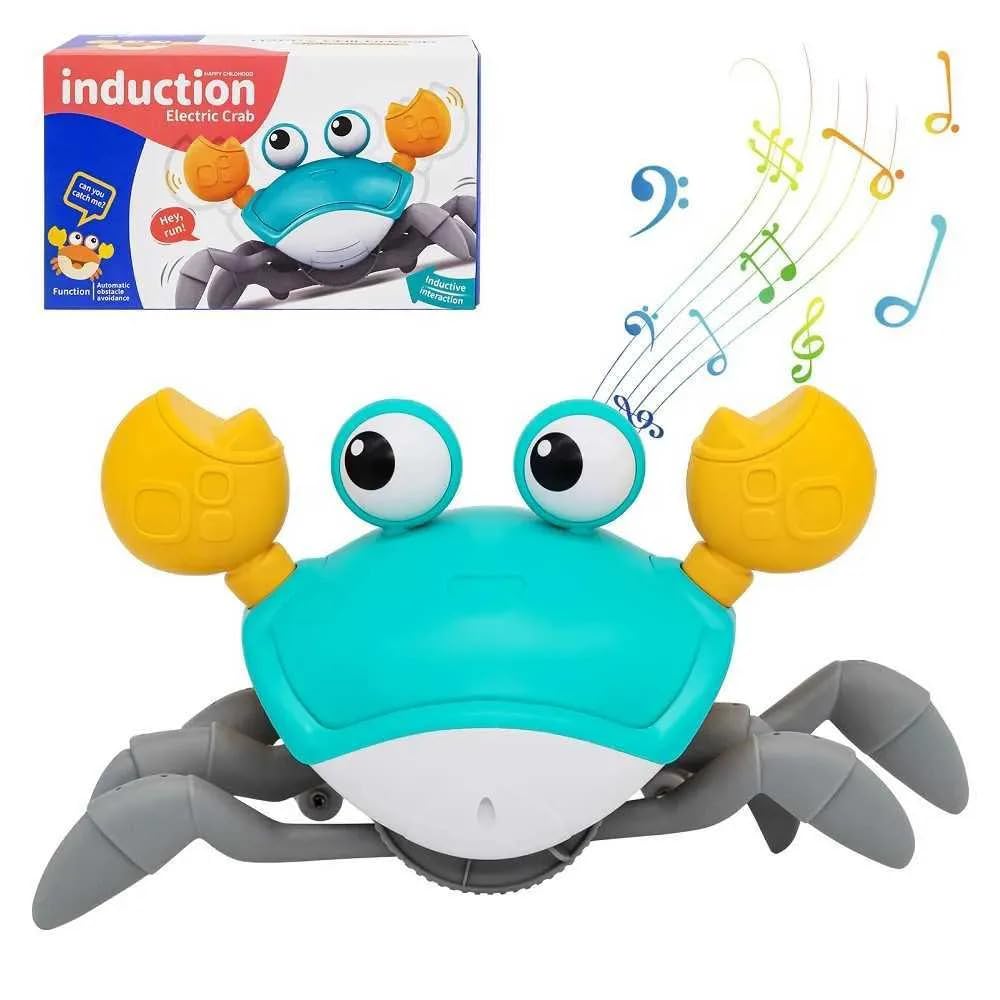 Rechargeable Crawling Crab Toy Ð Interactive Musical Dancing Electric Walking Crab for Babies and Toddlers 12+ Months (Multicolor)