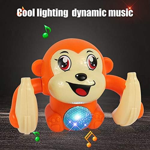 Dancing Monkey Musical Toy Ð Voice Control Spinning and Rolling Interactive Doll with Lights, Music and Sensor Effects for Babies and Kids