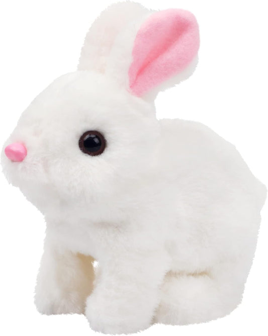 Hopping Walking Bunny Toy with Sounds Ð Interactive Jumping Rabbit with Wiggling Ears for Baby Kids