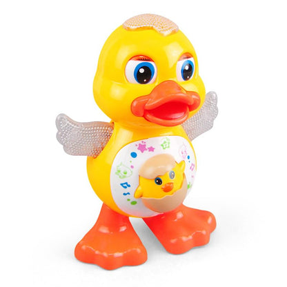 Musical Dancing Duck Toy Ð Light-Up Interactive Toy with Music and Movement for Babies and Toddlers (Yellow)