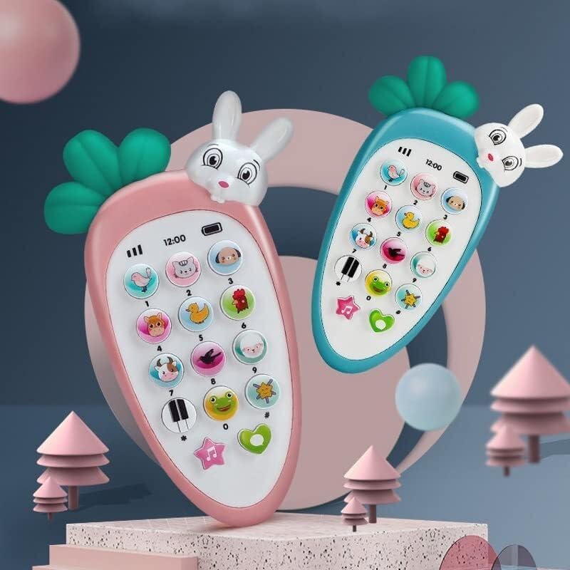 Rabbit Musical Toy Phone for Kids Ð Light and Sound Baby Mobile Pretend Play Educational Toy for Toddlers (Colors May Vary)