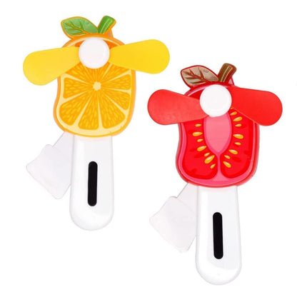 Kids Hand Pressure Mini Fan Ð Fruit Shaped Cute Squeeze Portable Summer Fan Toy for Children (Pack of 3, Multicolor)
