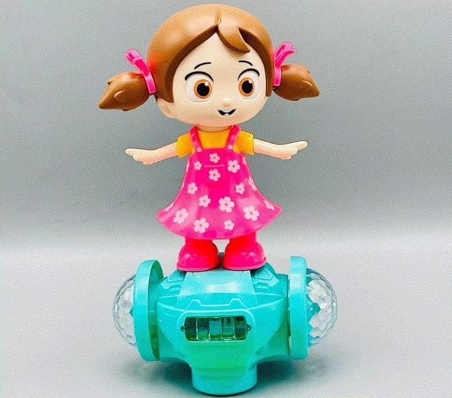 360¡ Dancing Girl Toy Ð Rotating Bump and Go Doll with Music and Lights for Toddlers (Batteries Not Included)
