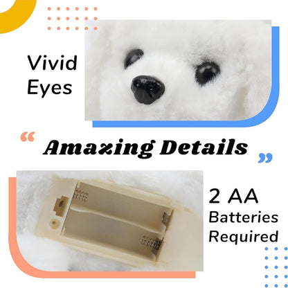 Hopping Walking White Dog Toy Ð Interactive Talking Jumping Dog with Wiggling Ears and Twitching Nose for Kids (Mixed Colours)