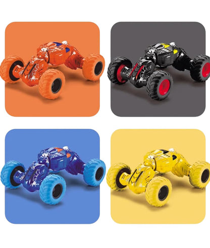 Monster Truck Toy Set Ð Pack of 4 Pull Back Inertia Powered Off-Road Cars with Shock Absorber Suspension (Random Colours)