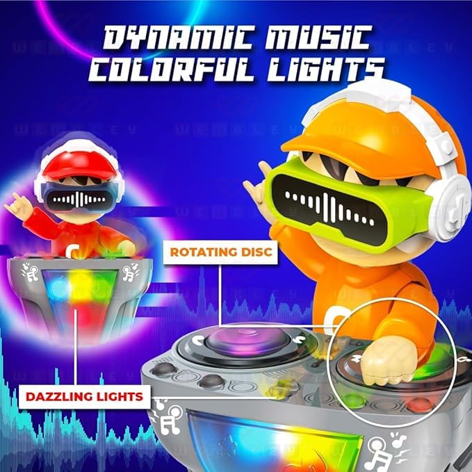 DJ Dancing Musical Robot Toy Ð Battery Operated Bump and Go Action with Sound, Music and LED Lights for Toddlers (Multicolor)
