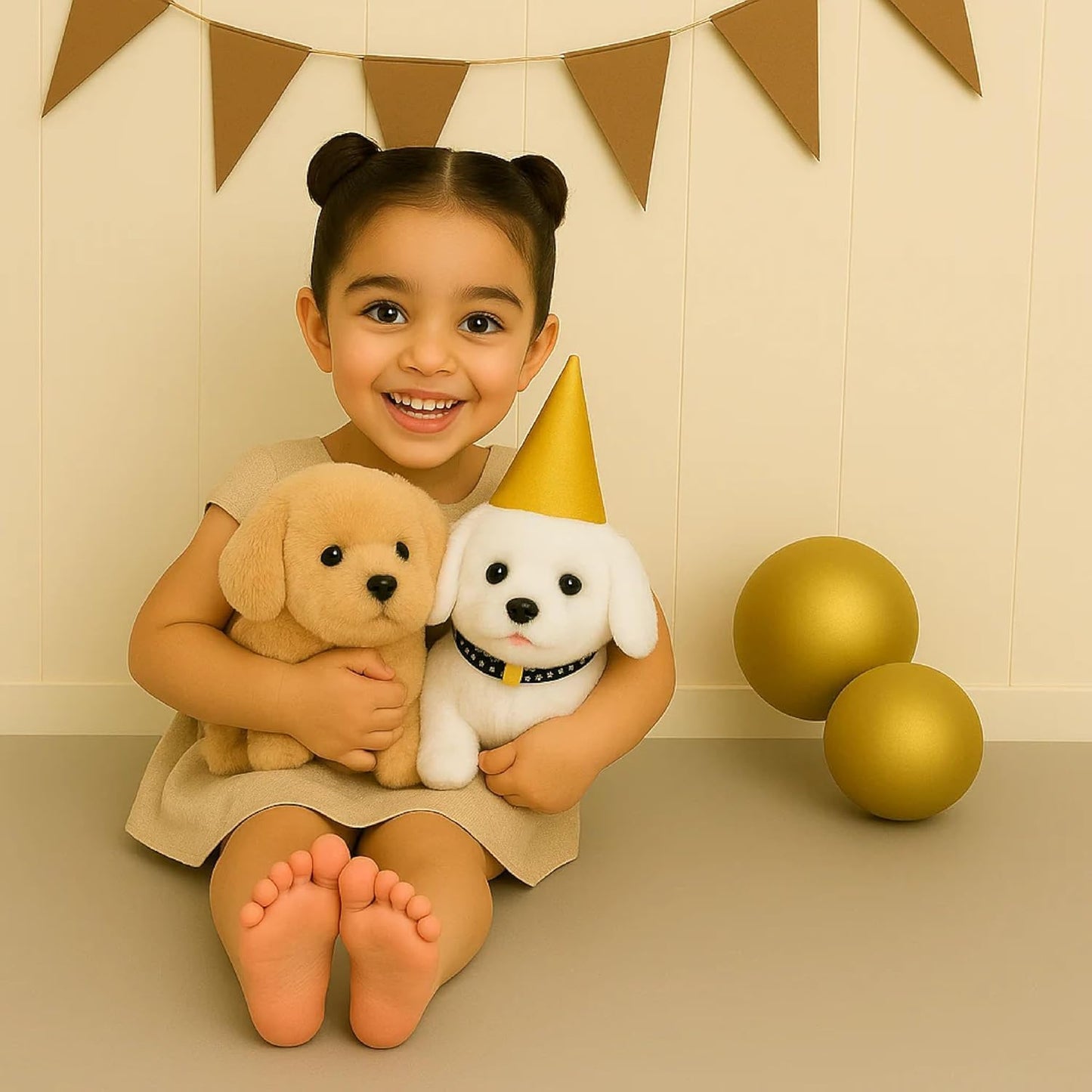 Hopping Walking White Dog Toy Ð Interactive Talking Jumping Dog with Wiggling Ears and Twitching Nose for Kids (Mixed Colours)