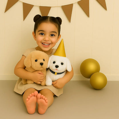 Hopping Walking White Dog Toy Ð Interactive Talking Jumping Dog with Wiggling Ears and Twitching Nose for Kids (Mixed Colours)