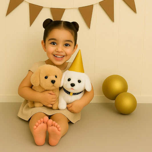 Hopping Walking White Dog Toy Ð Interactive Talking Jumping Dog with Wiggling Ears and Twitching Nose for Kids (Mixed Colours)