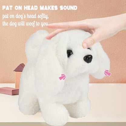 Hopping Walking White Dog Toy Ð Interactive Talking Jumping Dog with Wiggling Ears and Twitching Nose for Kids (Mixed Colours)