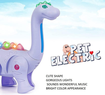 Battery Operated Walking Dinosaur Toy Ð Musical Electronic Pet Dino with Realistic Roars and LED Lights for Kids