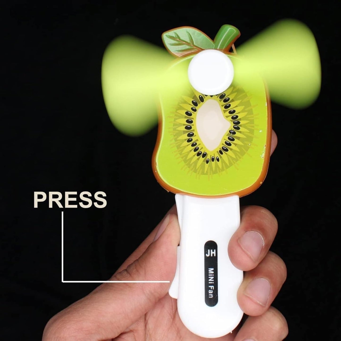 Kids Hand Pressure Mini Fan Ð Fruit Shaped Cute Squeeze Portable Summer Fan Toy for Children (Pack of 3, Multicolor)