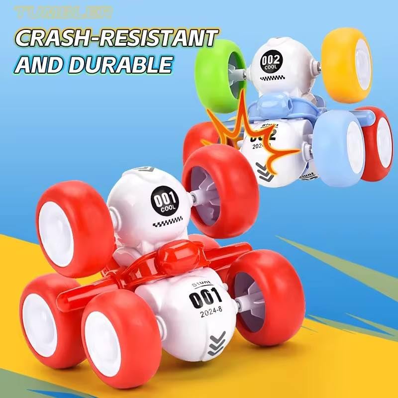 6-Wheel Pull Back Stunt Car Toy Ð 360¡ Rotating Friction Powered Vehicle for Kids Ages 3Ð6 (Random Colour)