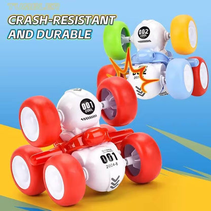 6-Wheel Pull Back Stunt Car Toy Ð 360¡ Rotating Friction Powered Vehicle for Kids Ages 3Ð6 (Random Colour)