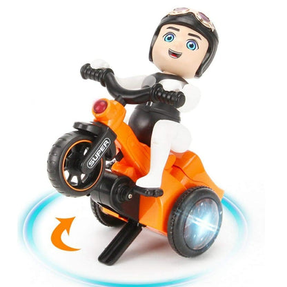 Stunt Tricycle Toy Ð Electric Trike with 360¡ Spin, Bump and Go Action, Music and LED Lights for Kids