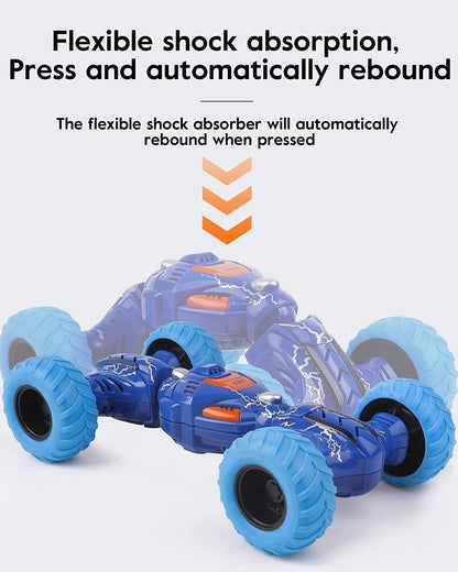 Monster Truck Toy Set Ð Pack of 4 Pull Back Inertia Powered Off-Road Cars with Shock Absorber Suspension (Random Colours)