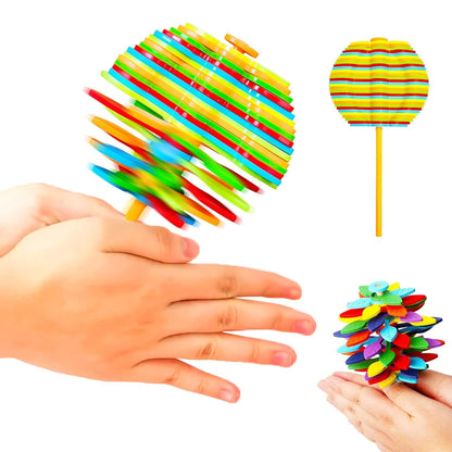 Spinning Candy Flower Toy Ð Lollipop Shaped Rotating Hand Spinner Fidget Toy for Kids (Colors May Vary)