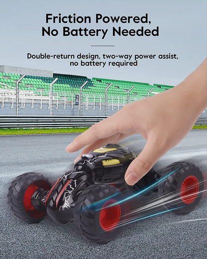 Monster Truck Toy Set Ð Pack of 4 Pull Back Inertia Powered Off-Road Cars with Shock Absorber Suspension (Random Colours)